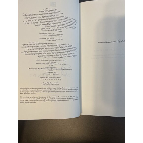 SIGNED The City of Falling Angels by John Berendt (2005, Hardcover) - Picture 4 of 13